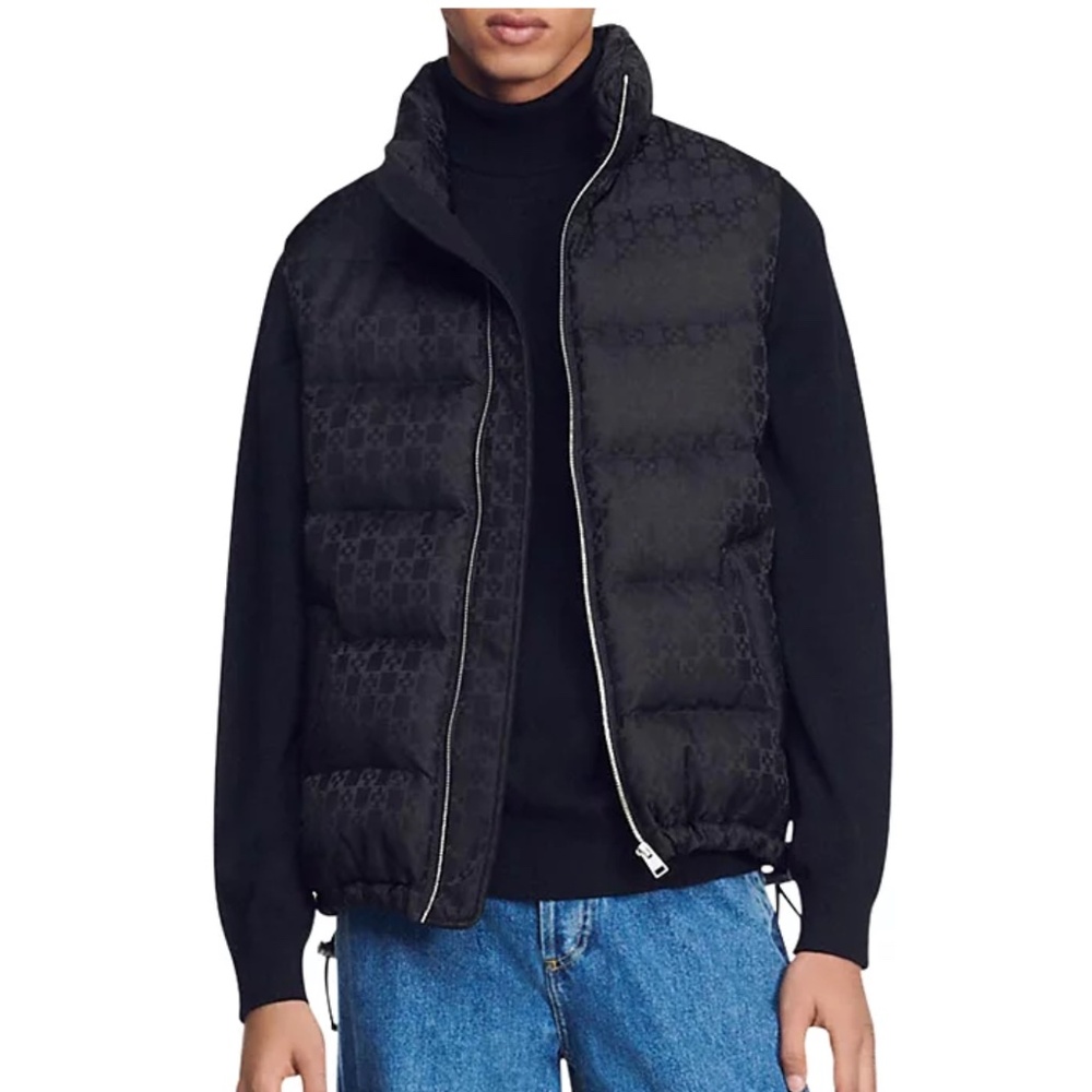 Cross Pattern Puffer Vest